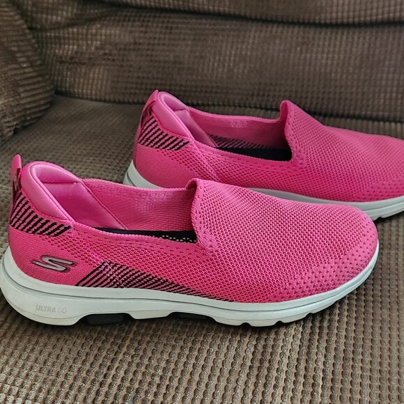 Pink Size 8 SKECHERS GO WALK Slide On Shoes - Picture 2 of 5